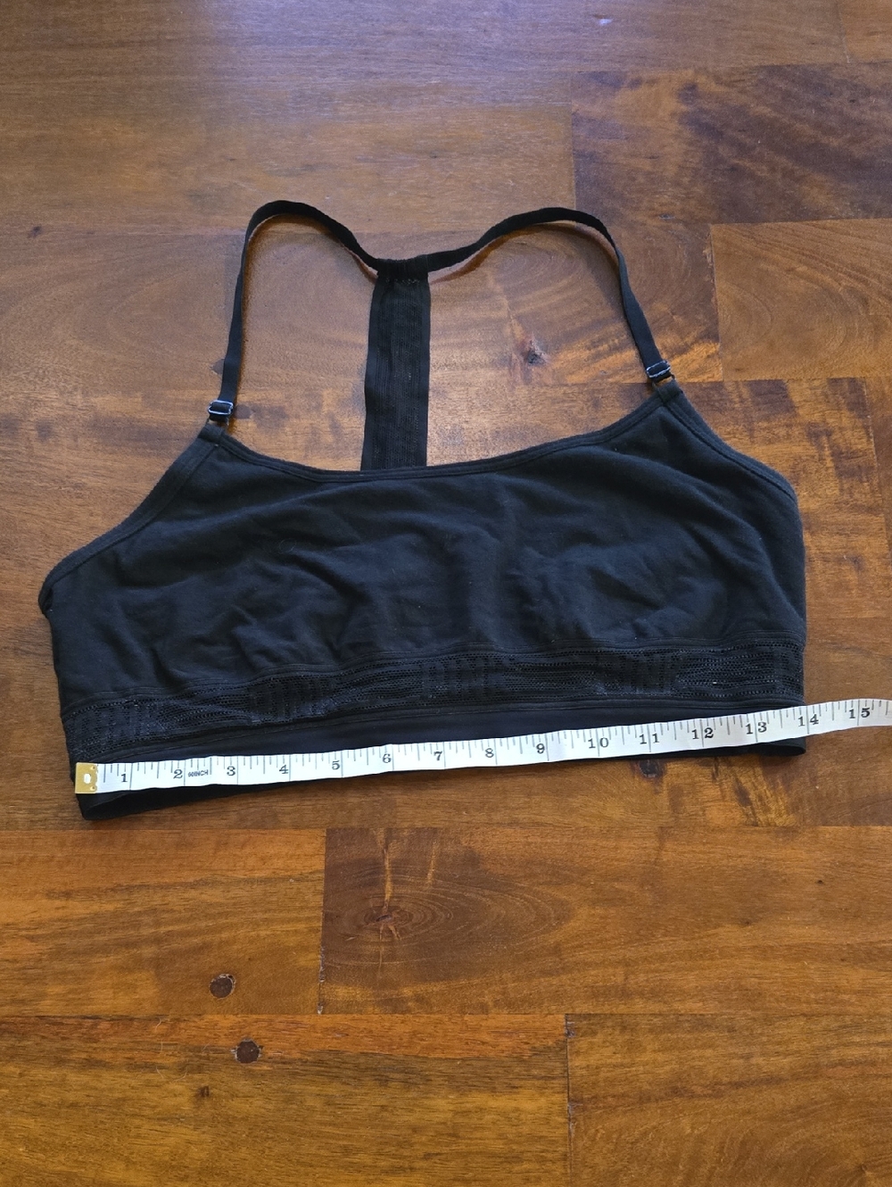 PINK Victoria's Secret Black Racerback Bralette Size Large - Picture 7 of 8